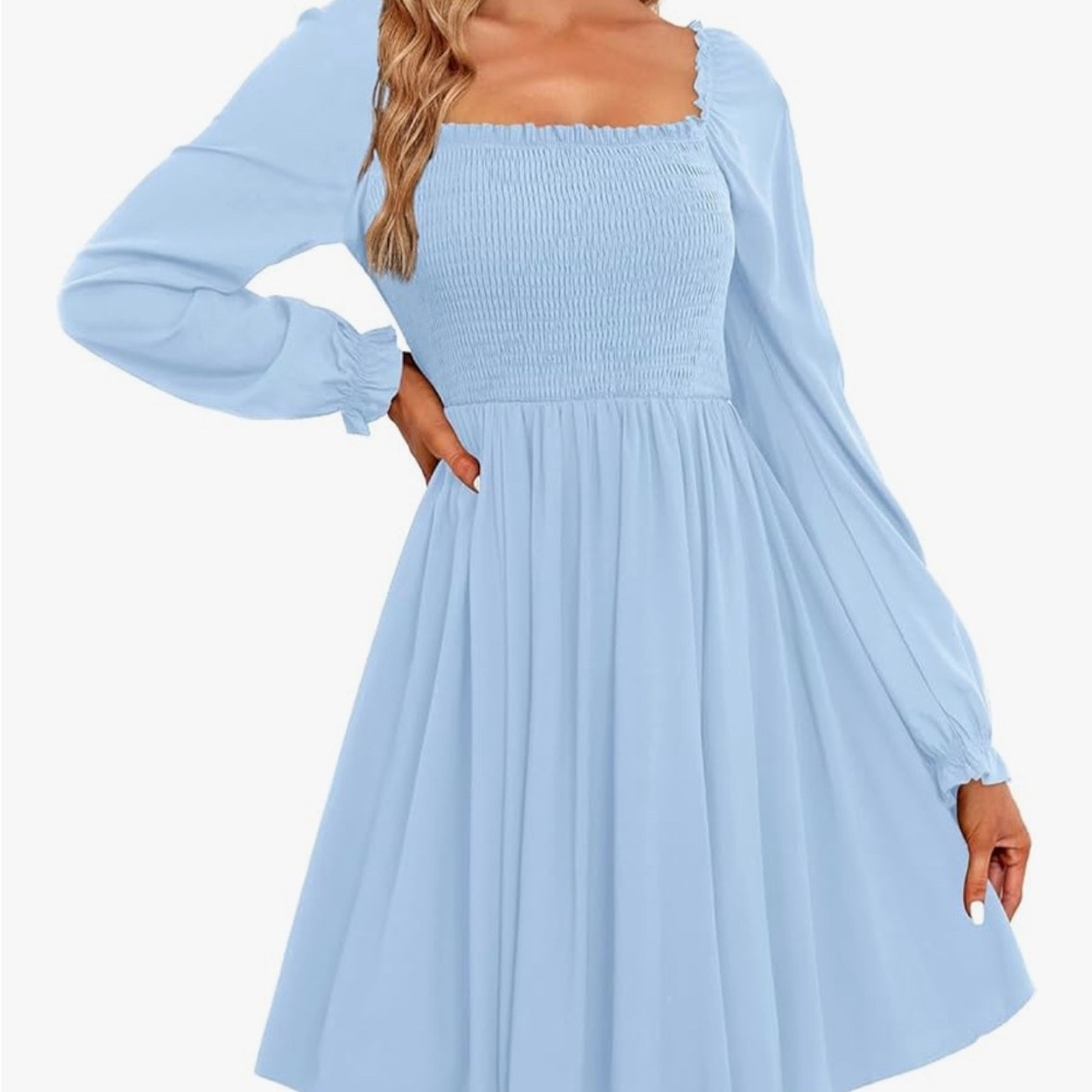 Elegant Blue Women's Dress
